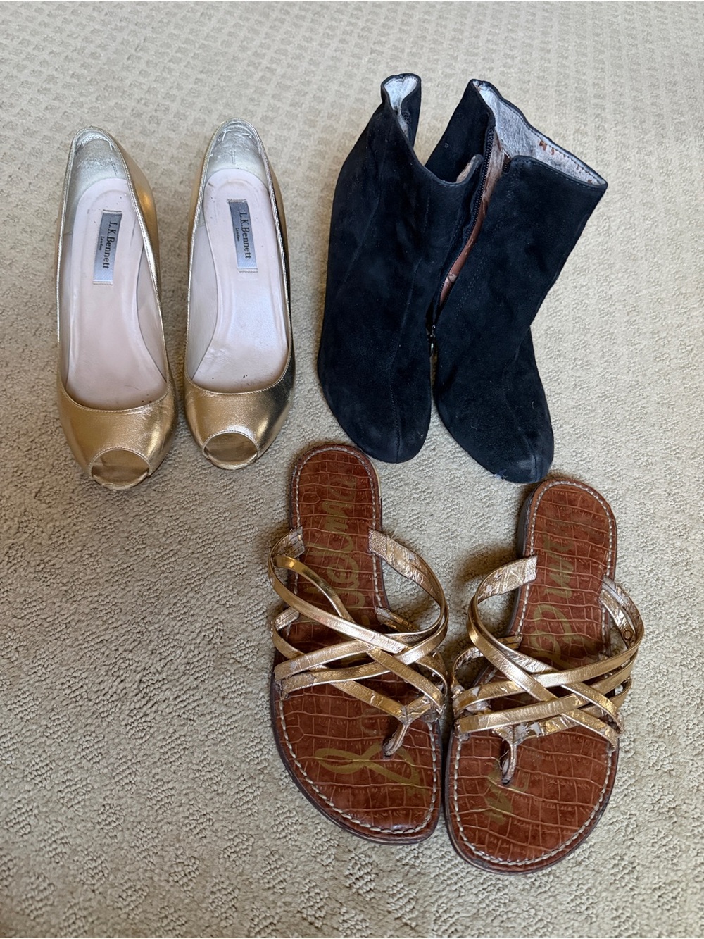 3 pairs of shoes size 7.5